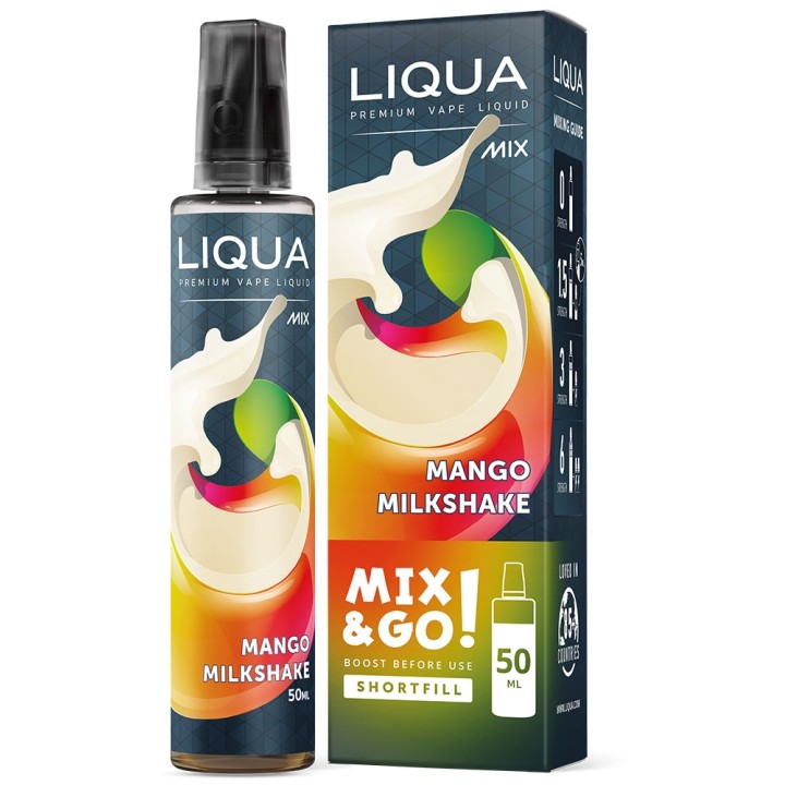 Liqua - E-liquide Mix & Go 50 ml Milkshake à la Mangue / Mango Milkshake