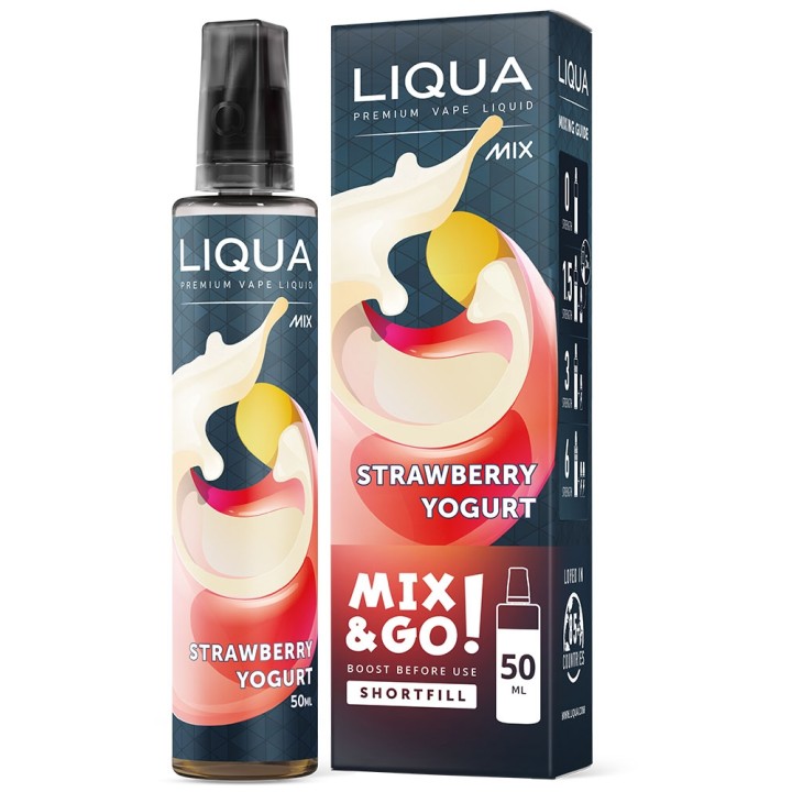 E-liquid Liqua Mix & Go Strawberry Yogurt 50 ml