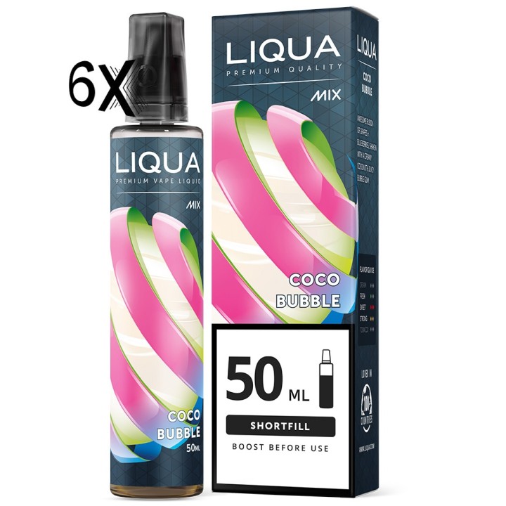 Liqua - E-liquide Mix & Go 50 ml Chewing gum Coco / Coco Bubble