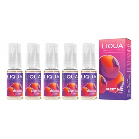 Liqua - Frutas Vermelhas / Berry Mix Embalagem com 5 - LIQUA