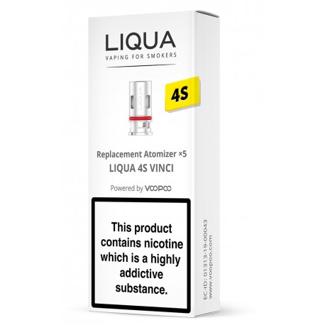 LIQUA 4S Vinci Replacement Atomizers Pack of 5 - LIQUA