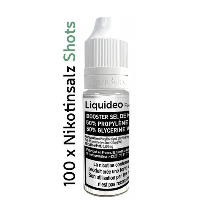 LIQUIDEO druskinio nikotino stipriklis 20 mg – PG50/VG50 – 100 vnt. pakuotė