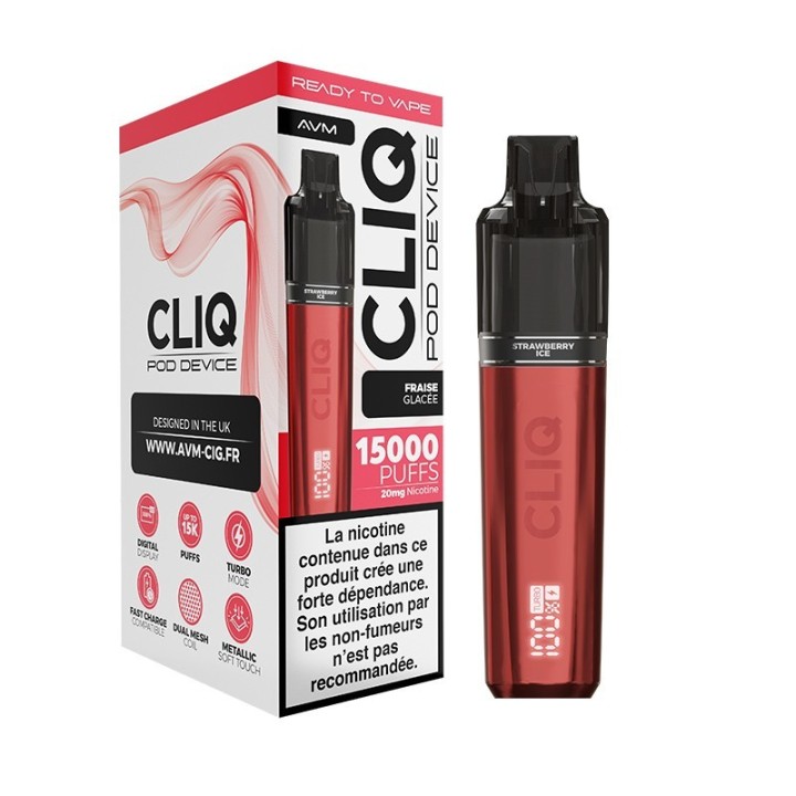 Cliq 15K povlačenja – Strawberry Ice 20 mg – AVM