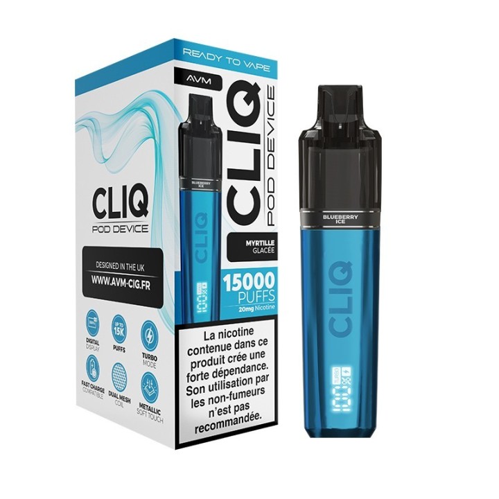 Cliq 15K įtraukimų – Blueberry Ice 20 mg – AVM