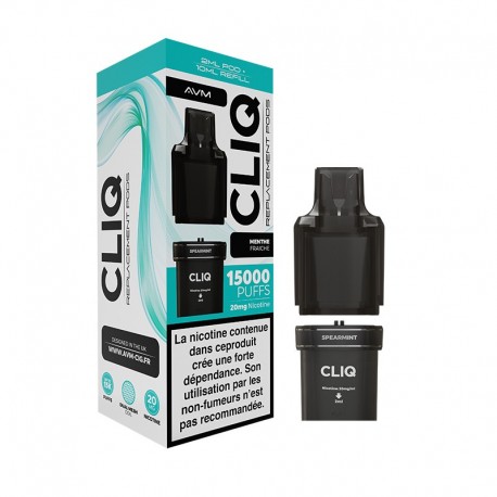 Cartucho Cliq 15000 puffs - Spearmint 20mg - AVM