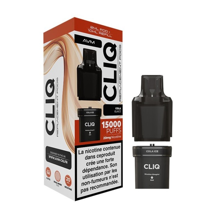 Капсула Cliq 15000 дръпвания – Cola Ice 20 mg – AVM