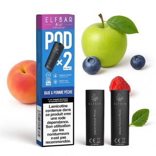 Cartridges Elfbar 4in1 Berry & Apple Peach pack of 2