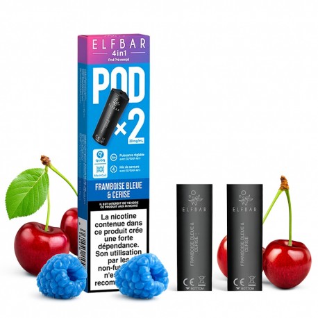 Cartucho Elfbar 4in1 Framboesa Azul & Cereja pacote com 2