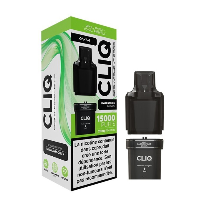 Пълнител AVM Cliq 15000 дръпвания – Kiwi Passion Guava 20 mg