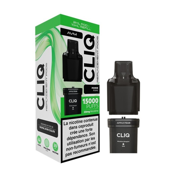 AVM Cliq kartuša 15000 potegov – Apple Pear 20 mg