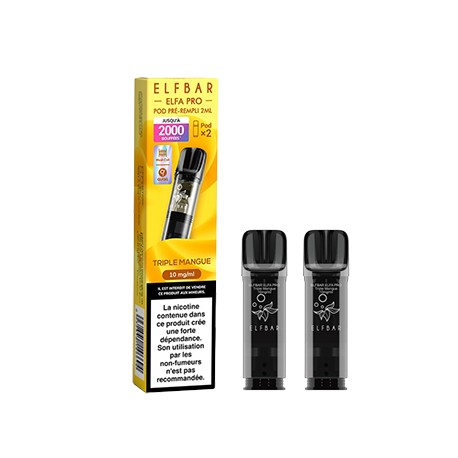 Cartridges Elfbar ELFA Pro Triple Mangue pack of 2