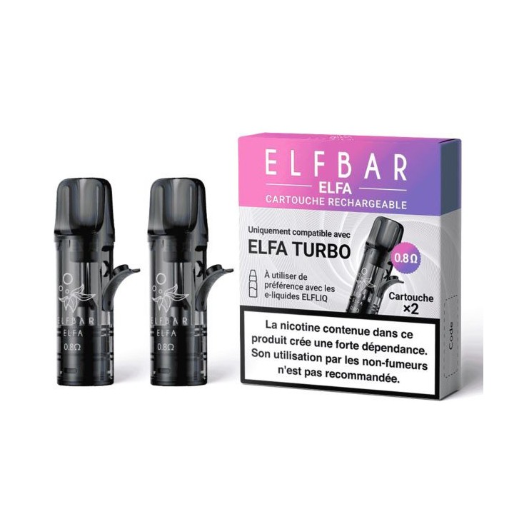 Cartridge ELFA Turbo 0.8 Ω – ElfBar 2 vnt.