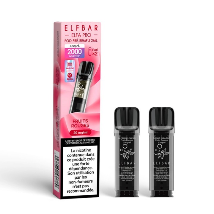 Elfbar ELFA Pro Cartridge Strawberry Raspberry Cherry Ice – paket 2 kosov