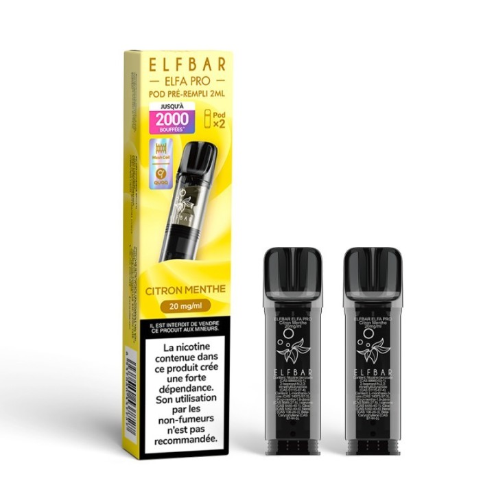 Elfbar ELFA Pro Cartridge Lemon Mint – комплект от 2 бр.
