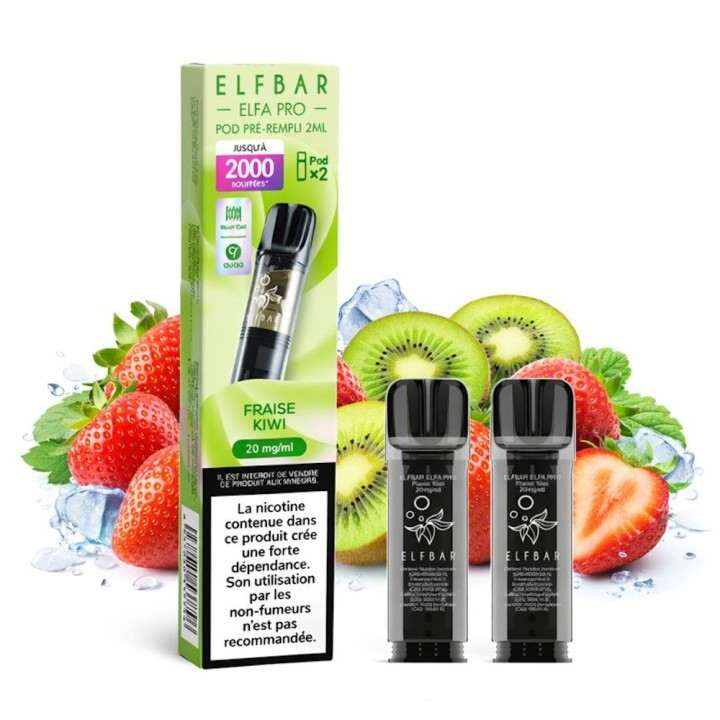Elfbar ELFA Pro Cartridge Strawberry Kiwi – 2 vnt.