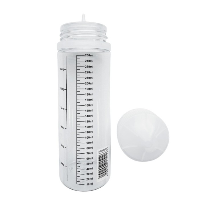 Tuščias graduotas PET buteliukas ML+MG 250 ml