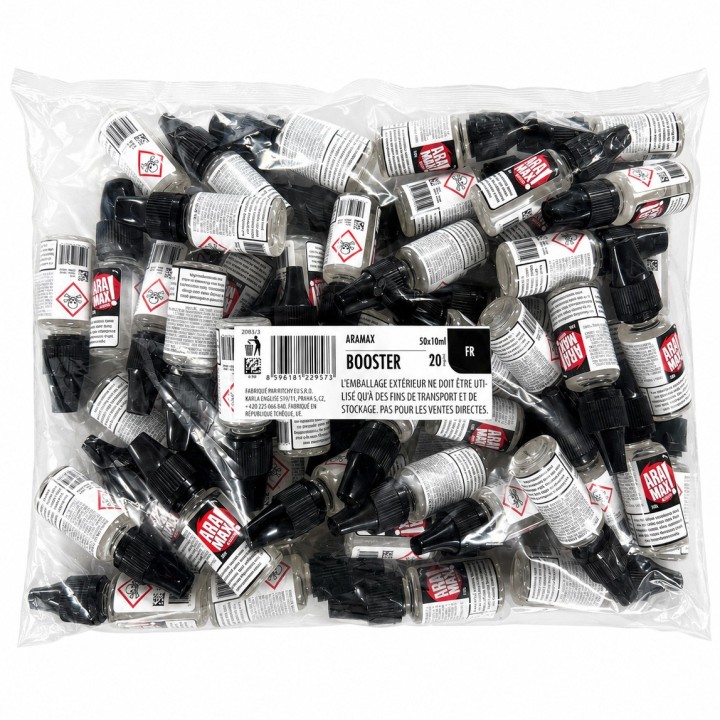 Booster SEL de nicotine ARAMAX 20 mg 50PG/50VG – Lot de 50